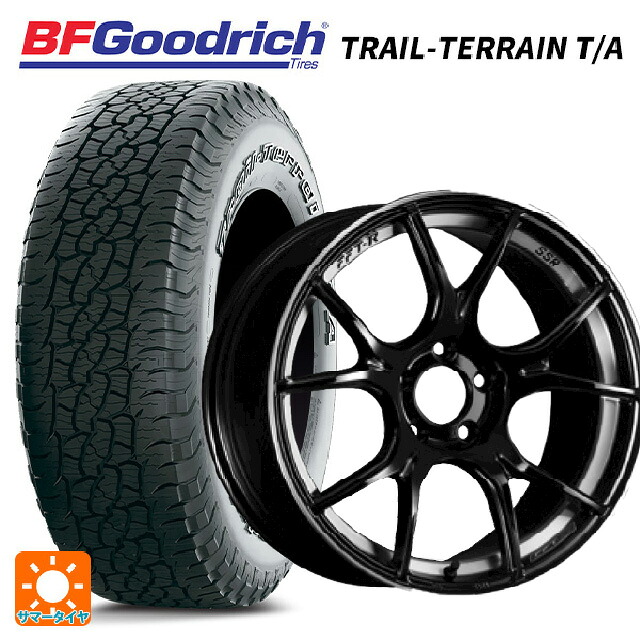 245/65R17 111T XL BFグッドリッチ トレイルテレーン T/A ホワイトレター 正規品 # タナベ SSR GT X02 グロスブラック 17-7J 国産車用 サマータイヤホイール4本セット|タイヤホイール専門店コニシタイヤ