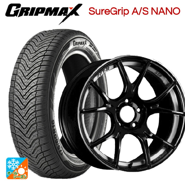 トヨタ ライズ（ガソリン車）(A200/A210)用 195/60R17 90H グリップマックス シュアグリップ A/S ナノ ブラックレター タナベ SSR GT X02 グロスブラック 新品オールシーズンタイヤホイール 4本セット