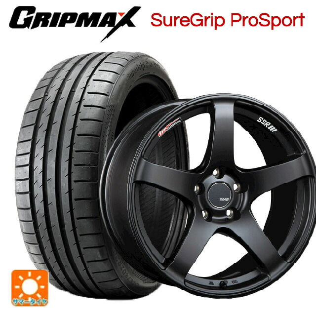 トヨタ GR86(ZN8)用 215/40R18 89Y XL グリップマックス シュアグリップ プロスポーツ ブラックレター タナベ SSR GT V01 フラットブラック 新品サマータイヤホイール 4本セット