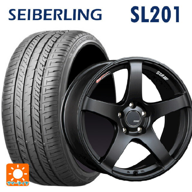 トヨタ GRカローラ(4BA-GZEA14H)用 235/40R18 95W XL セイバーリング セイバーリング SL201(ブリヂストン工場生産） タナベ SSR GT V01 フラットブラック 新品サマータイヤホイール 4本セット