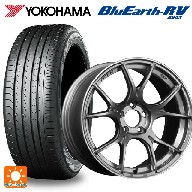 215/45R17 91W XL ヨコハマ ブルーアース RV03 タナベ SSR GT X02 ダークシルバー 17-7J 国産車用 サマータイヤホイール4本セット
