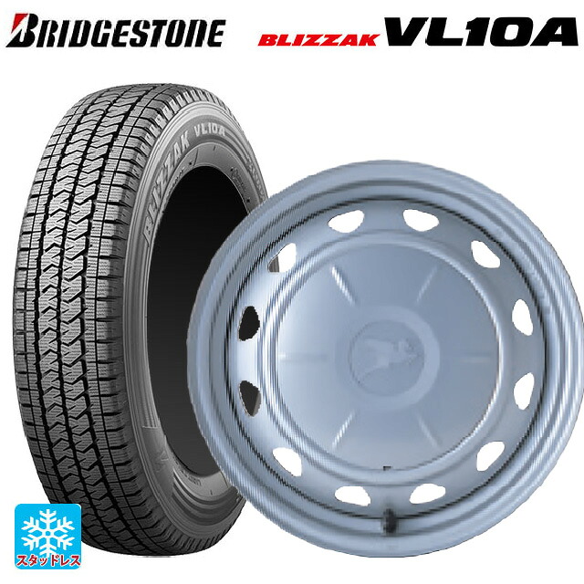 トヨタ サクシード(160系)用 2025年製 155/80R14 88/86N ブリヂストン ブリザック VL10A 正規品 ウェッズ キャロウィン PC553 スチール(シルバー) 新品スタッドレスタイヤホイール 4本セット