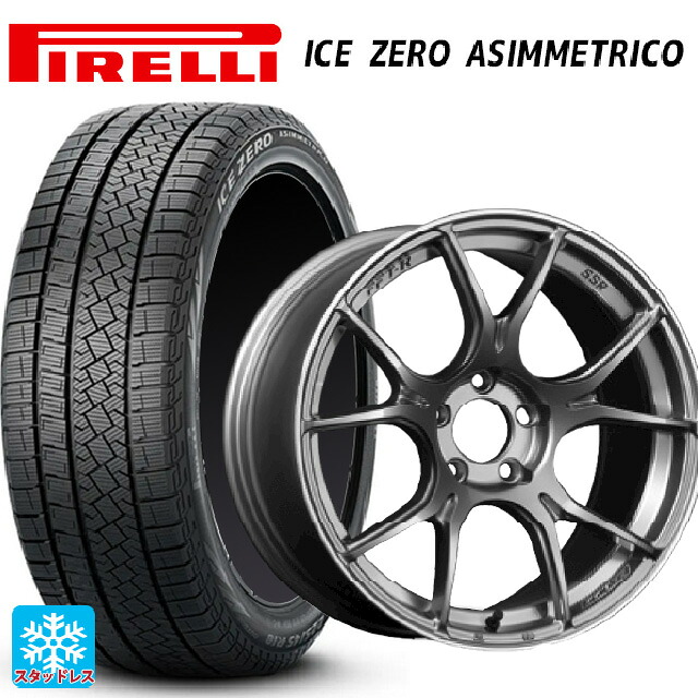 205/55R17 91H ピレリ アイスゼロ アシンメトリコ 正規品 # タナベ SSR GT X02 ダークシルバー 17-7J 国産車用 スタッドレスタイヤホイール4本セット