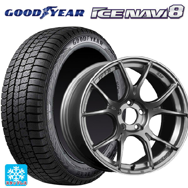 215/55R17 94Q グッドイヤー アイスナビ8 # タナベ SSR GT X02 ダークシルバー 17-7J 国産車用 スタッドレスタイヤホイール4本セット