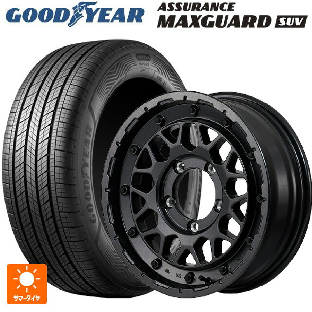 スズキ ジムニーシエラ(74系)用 225/70R16 103H グッドイヤー アシュアランス マックスガード SUV エムアイディー ナイトロパワー M29 スティンガー バレルブラック 新品サマータイヤホイール 4本セット