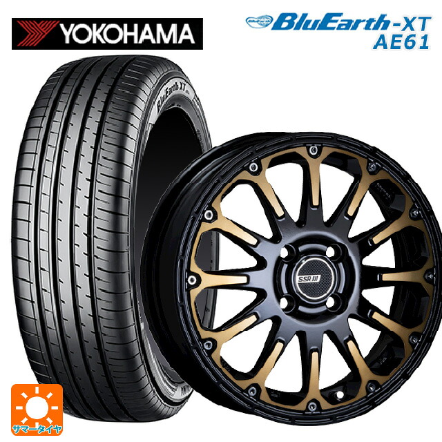 215/60R16 95V ヨコハマ ブルーアースXT AE61 タナベ SSR ディバイド エフティー DEEP GOLD 16-7J 国産車用 サマータイヤホイール4本セット