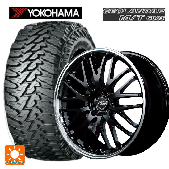 スズキ ハスラー(MR52/92S)用 165/65R14 81/78Q ヨコハマ ジオランダー M/T G003 正規品 エムアイディー MIDホイール エグゼ10 グロッシーブラック/リムポリッシュ 新品サマータイヤホイール 4本セット