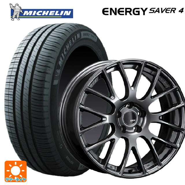 195/50R16 88V XL ミシュラン 正規品 エナジーセイバー4 タナベ SSR GTV04 METALLIC GRAY 16-6J 国産車用 サマータイヤホイール4本セット