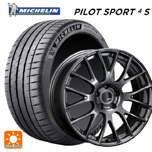225/45R19 96Y XL ミシュラン 正規品 パイロットスポーツ4S タナベ SSR GTV04 METALLIC GRAY 19-8.5J 国産車用 サマータイヤホイール4本セット