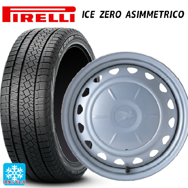 185/60R15 88H XL ピレリ アイスゼロ アシンメトリコ 正規品 # ウェッズ キャロウィン PS603 スチール(シルバー) 15-6J 国産車用 スタッドレスタイヤホイール4本セット