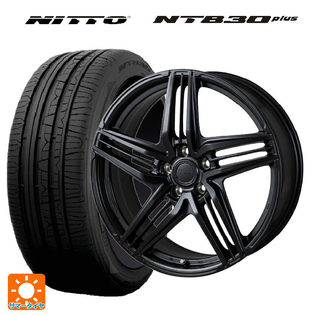 2024年製 235/35R19 91W ニットー NT830 プラス ジャパン三陽 グラミック LX S サテンブラック 19-8J 国産車用 サマータイヤホイール4本セット