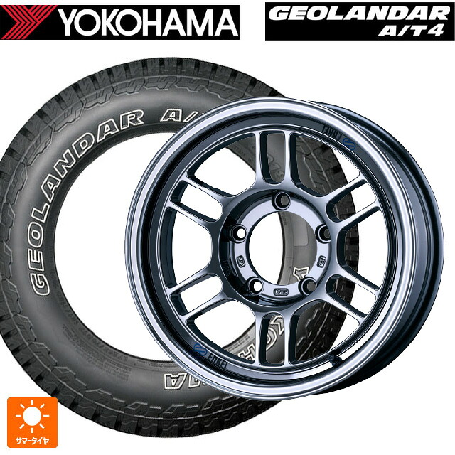 スズキ ジムニーシエラ(74系)用 235/70R16 106T ヨコハマ ジオランダー AT4 G018 アウトラインホワイトレター 正規品 # エンケイ オールロード RPT1 SBC 新品サマータイヤホイール 5本セット|タイヤホイール専門店コニシタイヤ
