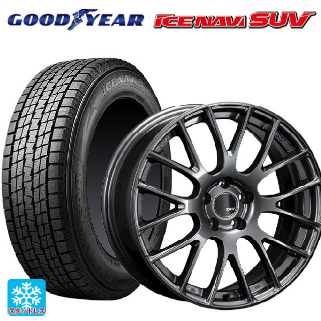 スバル レガシィアウトバック(BS系)用 225/65R17 102Q グッドイヤー アイスナビ SUV # タナベ SSR GTV04 METALLIC GRAY 新品スタッドレスタイヤホイール 4本セット