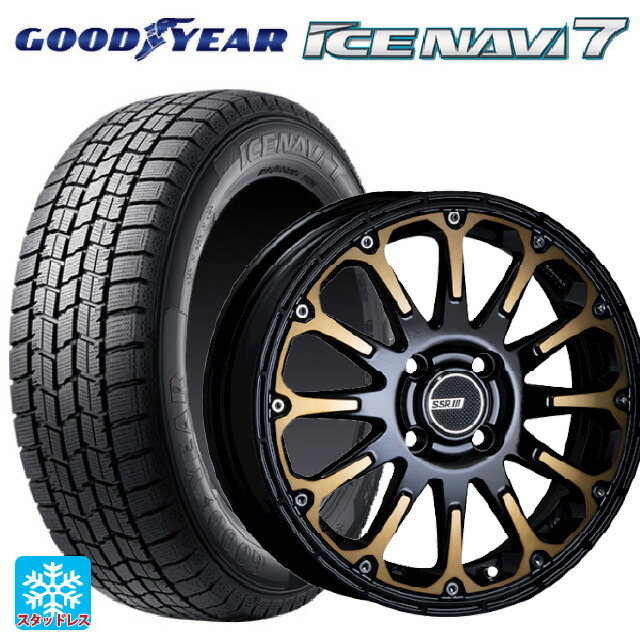 2025年製 205/65R16 95Q グッドイヤー アイスナビ7(数量限定) # タナベ SSR ディバイド エフティー DEEP GOLD 16-7J 国産車用 スタッドレスタイヤホイール4本セット
