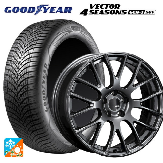2024年製 225/65R17 106V XL グッドイヤー ベクター4シーズンズ ジェン3 SUV # タナベ SSR GTV04 METALLIC GRAY 17-7J 国産車用 オールシーズンタイヤホイール4本セット