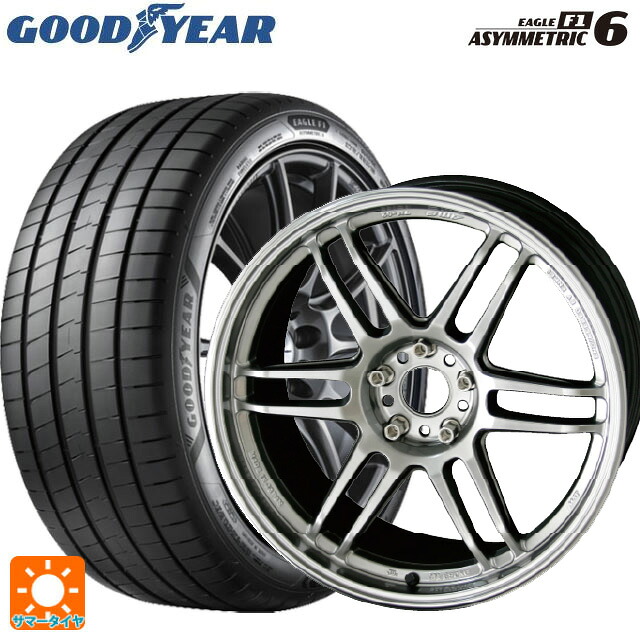 トヨタ GRカローラ(4BA-GZEA14H)用 235/40R18 95Y XL グッドイヤー イーグル F1 アシメトリック6 共豊 トレーサー ティーエムゼロツー HYPER SILVER 新品サマータイヤホイール 4本セット