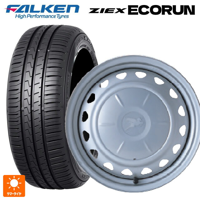 トヨタ シエンタ(10系)用 185/65R15 88H ファルケン ZE310R エコラン ウェッズ キャロウィン PS602 スチール(シルバー) 新品サマータイヤホイール 4本セット