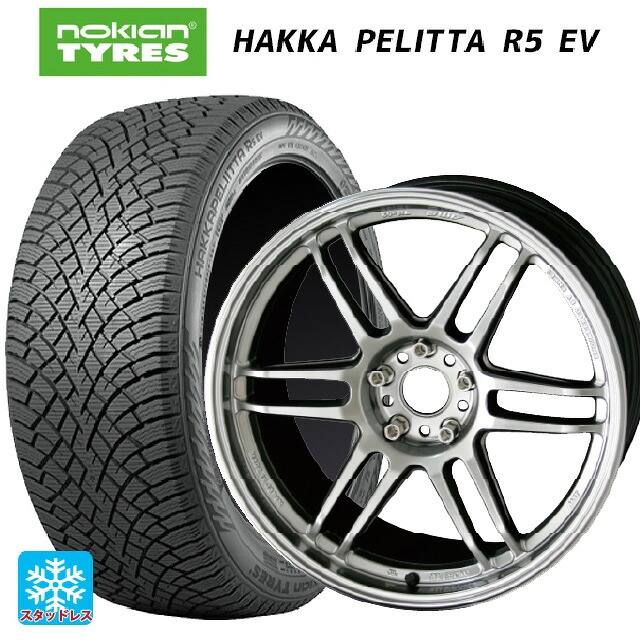 235/60R18 107R XL ノキアン ハッカペリッタR5 EV 共豊 トレーサー ティーエムゼロツー HYPER SILVER 17-8.5J 国産車用 スタッドレスタイヤホイール4本セット