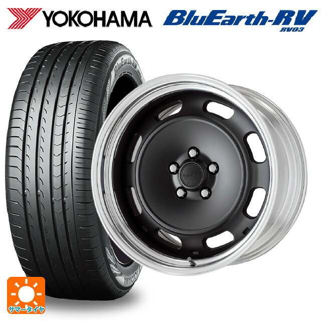225/45R18 95W XL ヨコハマ ブルーアース RV03 # ワーク シーカー DT MBL 18-7.5J 国産車用 サマータイヤホイール4本セット