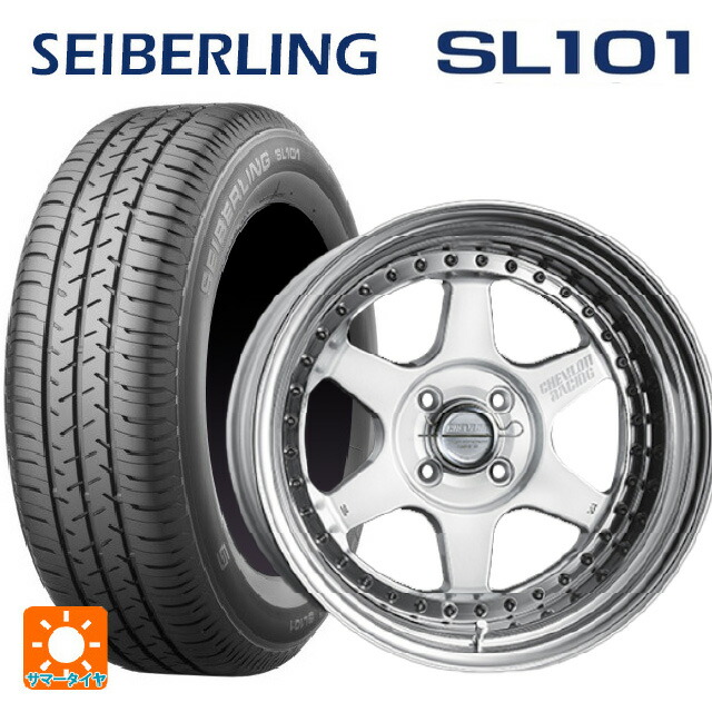 トヨタ シエンタ(10系)用 185/65R15 88S セイバーリング セイバーリング SL101(ブリヂストン工場生産） スーパースター シェブロンレーシング S1プラス オーバーヘッド WHITE 新品サマータイヤホイール 4本セット