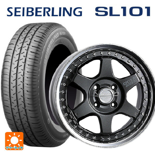 195/65R15 91S セイバーリング セイバーリング SL101(ブリヂストン工場生産) スーパースター シェブロンレーシング S1プラス オーバーヘッド MATTE CARBON 15-6J 国産車用 サマータイヤホイール4本セット|タイヤホイール専門店コニシタイヤ