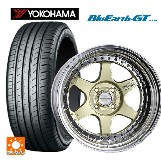 185/60R16 86H ヨコハマ ブルーアースGT AE51 スーパースター シェブロンレーシング S1プラス アンダーヘッド PLATINUM GOLD 16-6J 国産車用 サマータイヤホイール4本セット|タイヤホイール専門店コニシタイヤ
