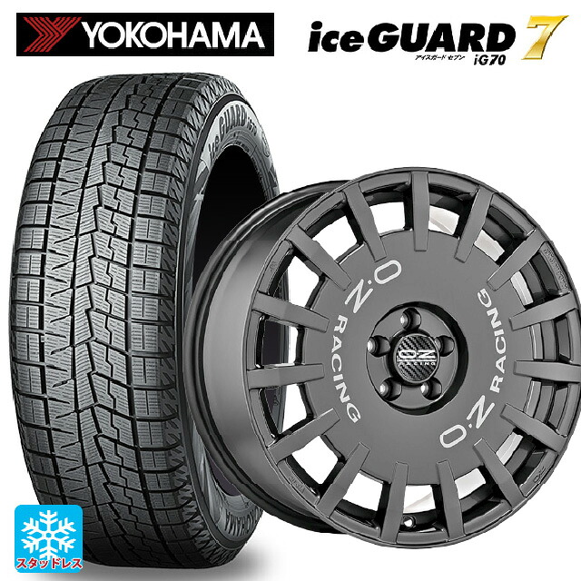 ニッサン エクストレイル(33系)用 235/60R18 107Q XL ヨコハマ アイスガード7(IG70) # オーゼット レーシング ラリーレーシング DG 新品スタッドレスタイヤホイール 4本セット
