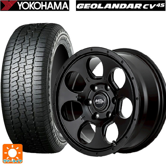 215/70R16 100H ヨコハマ ジオランダー CV G058 正規品 エムアイディー MIDホイール マッドエージェント セミグロスブラック 16-5.5J 国産車用 サマータイヤホイール4本セット|タイヤホイール専門店コニシタイヤ