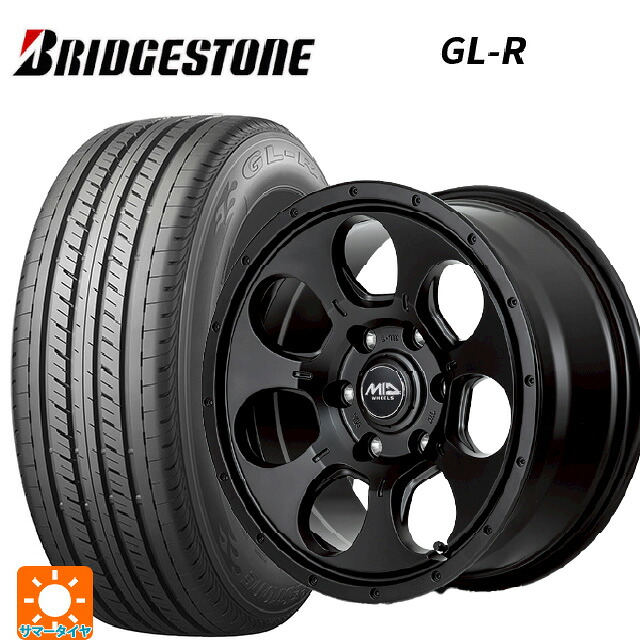 215/65R16 109/107R ブリヂストン GL-R 正規品 エムアイディー MIDホイール マッドエージェント セミグロスブラック 16-5.5J 国産車用 サマータイヤホイール4本セット