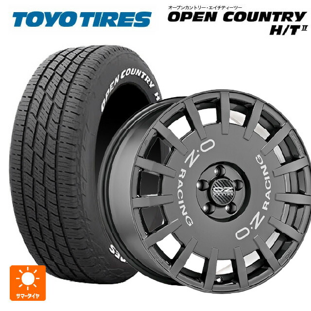 トヨタ ハリアー(80系)用 225/60R18 100H トーヨー オープンカントリー HT2 ホワイトレター オーゼット レーシング ラリーレーシング DG 新品サマータイヤホイール 4本セット