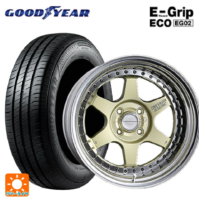205/65R16 95H グッドイヤー エフィシェントグリップ エコ EG02 スーパースター シェブロンレーシング S1プラス アンダーヘッド PLATINUM GOLD 16-6.5J 国産車用 サマータイヤホイール4本セット|タイヤホイール専門店コニシタイヤ