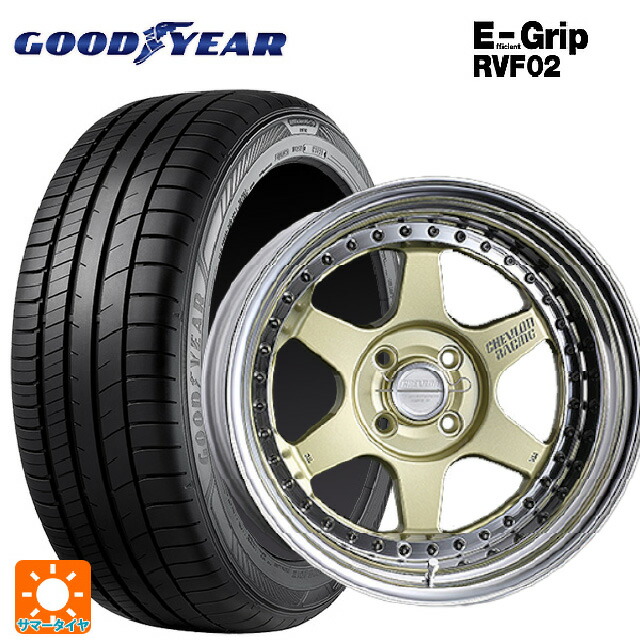 215/65R16 98H グッドイヤー エフィシェントグリップ RVF02 スーパースター シェブロンレーシング S1プラス アンダーヘッド PLATINUM GOLD 16-6.5J 国産車用 サマータイヤホイール4本セット|タイヤホイール専門店コニシタイヤ