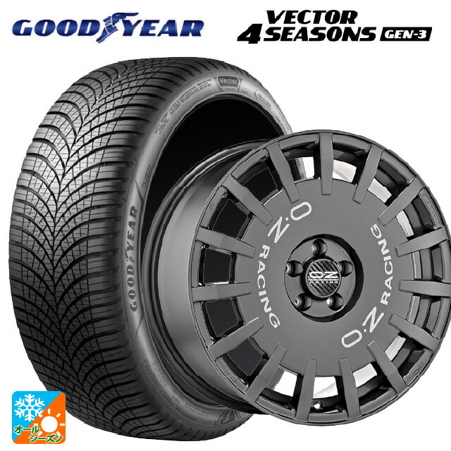 2023年製 205/50R17 93W XL グッドイヤー ベクター4シーズンズ ジェン3 # オーゼット レーシング ラリーレーシング DG 17-7J 国産車用 オールシーズンタイヤホイール4本セット