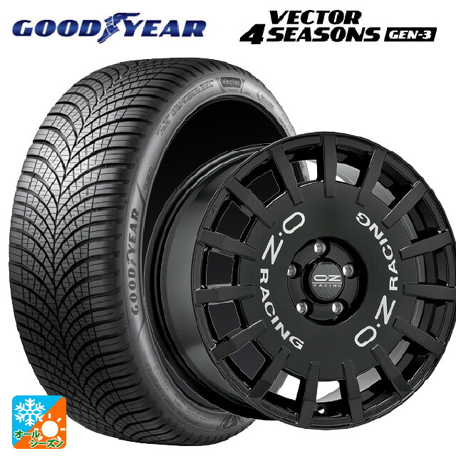 トヨタ GRヤリス(PA系)用 235/40R18 95W XL グッドイヤー ベクター4シーズンズ ジェン3 オーゼット レーシング ラリーレーシング # GBK 新品オールシーズンタイヤホイール 4本セット|タイヤホイール専門店コニシタイヤ