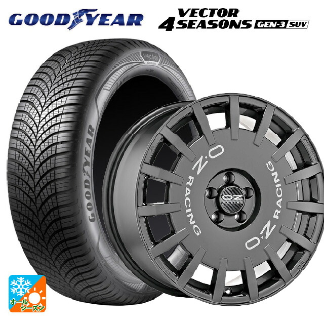 スバル レガシィアウトバック(BS系)用 225/65R17 106V XL グッドイヤー ベクター4シーズンズ ジェン3 SUV オーゼット レーシング ラリーレーシング DG 新品オールシーズンタイヤホイール 4本セット