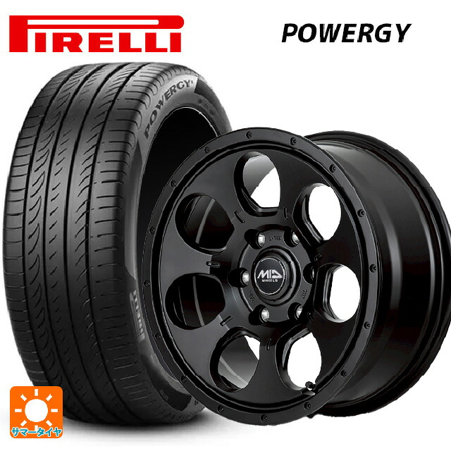 195/65R16 92V ピレリ パワジー 正規品 エムアイディー MIDホイール マッドエージェント セミグロスブラック 16-7J 国産車用 サマータイヤホイール4本セット｜タイヤホイール専門店コニシタイヤ