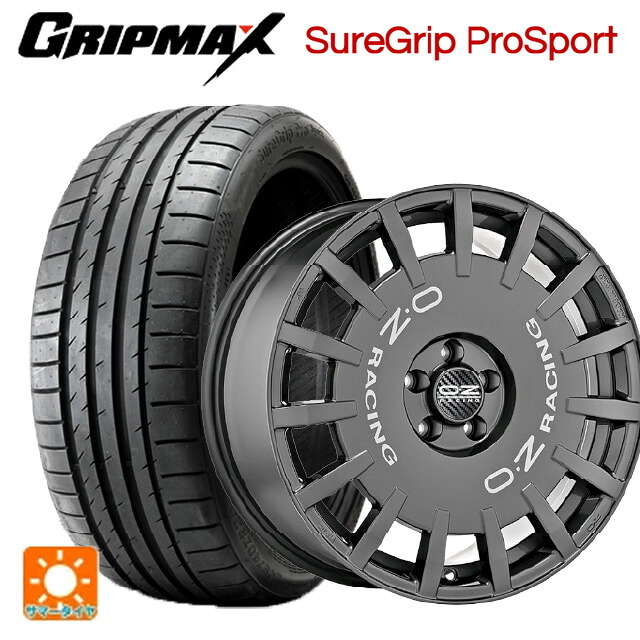 225/40R19 93Y XL グリップマックス シュアグリップ プロスポーツ ブラックレター オーゼット レーシング ラリーレーシング DG 19-8J 国産車用 サマータイヤホイール4本セット