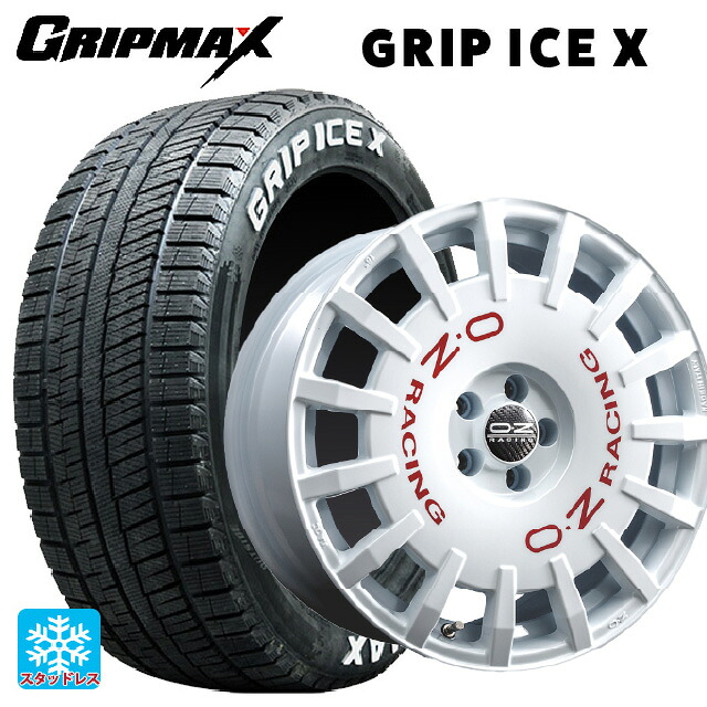 205/55R16 91T グリップマックス グリップアイスX ホワイトレター オーゼット レーシング ラリーレーシング WH 16-6.5J 国産車用 スタッドレスタイヤホイール4本セット