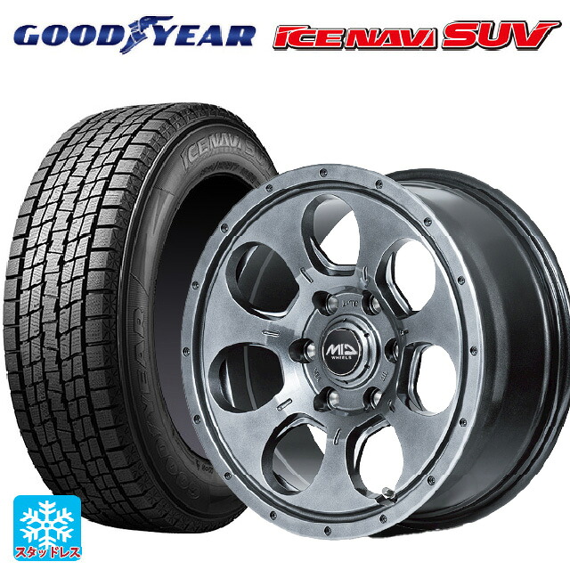 225/70R16 103Q グッドイヤー アイスナビ SUV # エムアイディー MIDホイール マッドエージェント メタリックグレー 16-5.5J 国産車用 スタッドレスタイヤホイール4本セット｜タイヤホイール専門店コニシタイヤ