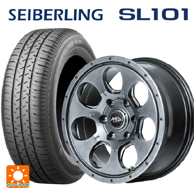 205/65R16 95S セイバーリング セイバーリング SL101(ブリヂストン工場生産) エムアイディー MIDホイール マッドエージェント メタリックグレー 16-7J 国産車用 サマータイヤホイール4本セット|タイヤホイール専門店コニシタイヤ