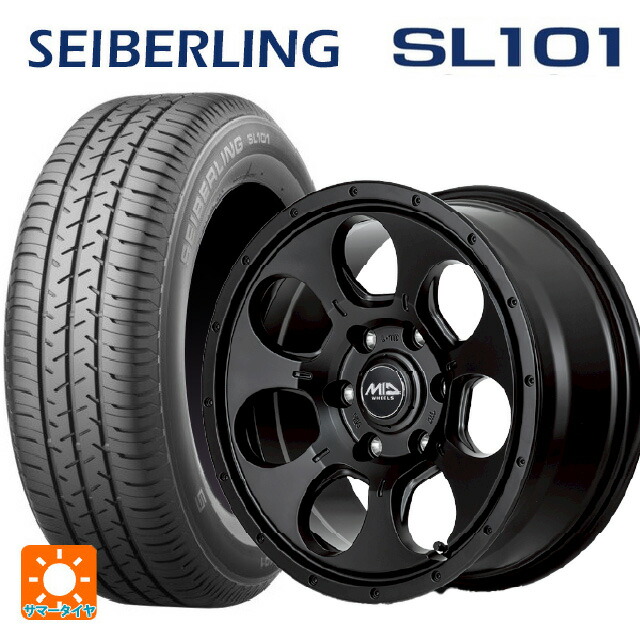 205/65R16 95S セイバーリング セイバーリング SL101(ブリヂストン工場生産) エムアイディー MIDホイール マッドエージェント セミグロスブラック 16-7J 国産車用 サマータイヤホイール4本セット|タイヤホイール専門店コニシタイヤ