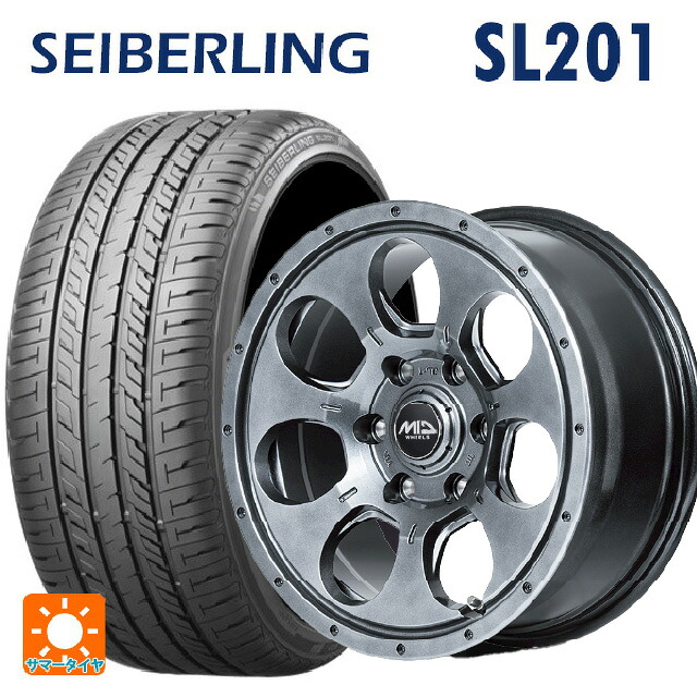 205/60R16 92H セイバーリング セイバーリング SL201(ブリヂストン工場生産） エムアイディー MIDホイール マッドエージェント メタリックグレー 16-7J 国産車用 サマータイヤホイール4本セット