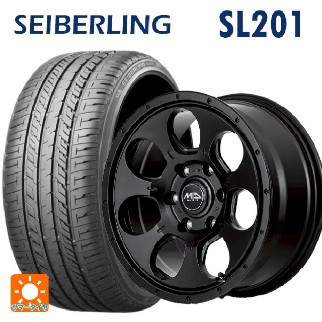 205/60R16 92H セイバーリング セイバーリング SL201(ブリヂストン工場生産） エムアイディー MIDホイール マッドエージェント セミグロスブラック 16-7J 国産車用 サマータイヤホイール4本セット