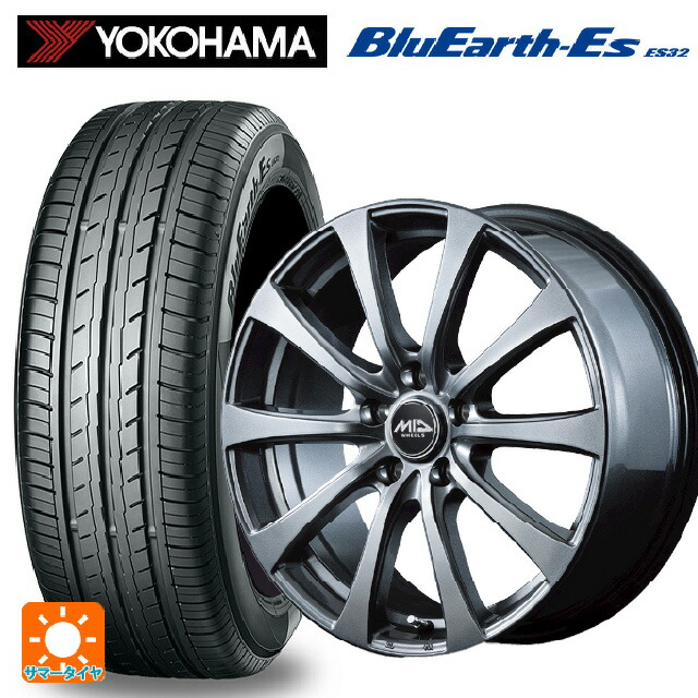 スズキ フロンクス(B3S)用 195/60R16 89H ヨコハマ ブルーアースEs ES32 # エムアイディー MIDホイール G10 メタリックグレー 新品サマータイヤホイール 4本セット|タイヤホイール専門店コニシタイヤ
