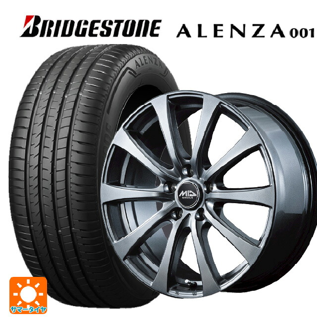 ミツビシ アウトランダーPHEV(5LA GNOW)用 235/60R18 103W ブリヂストン アレンザ001 正規品 エムアイディー MIDホイール G10 メタリックグレー 新品サマータイヤホイール 4本セット|タイヤホイール専門店コニシタイヤ