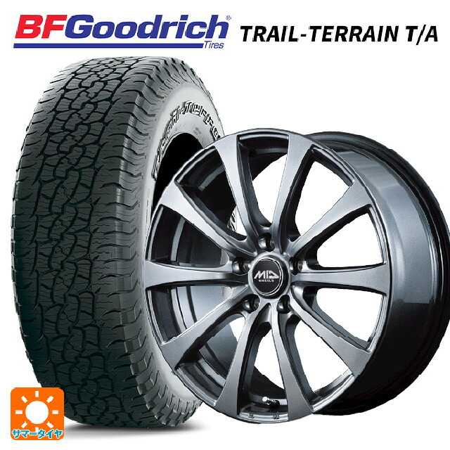トヨタ RAV4(60系)用 225/65R17 102T BFグッドリッチ トレイルテレーン T/A ホワイトレター 正規品 # エムアイディー MIDホイール G10 メタリックグレー 新品サマータイヤホイール 4本セット｜タイヤホイール専門店コニシタイヤ
