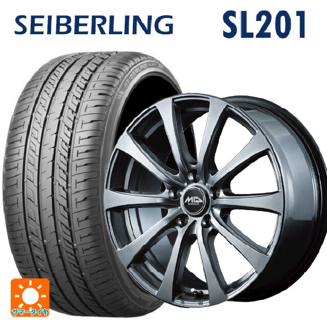 ミツビシ デリカミニ(FF車)(B3系)用 165/55R15 75V セイバーリング セイバーリング SL201(ブリヂストン工場生産） エムアイディー MIDホイール G10 メタリックグレー 新品サマータイヤホイール 4本セット