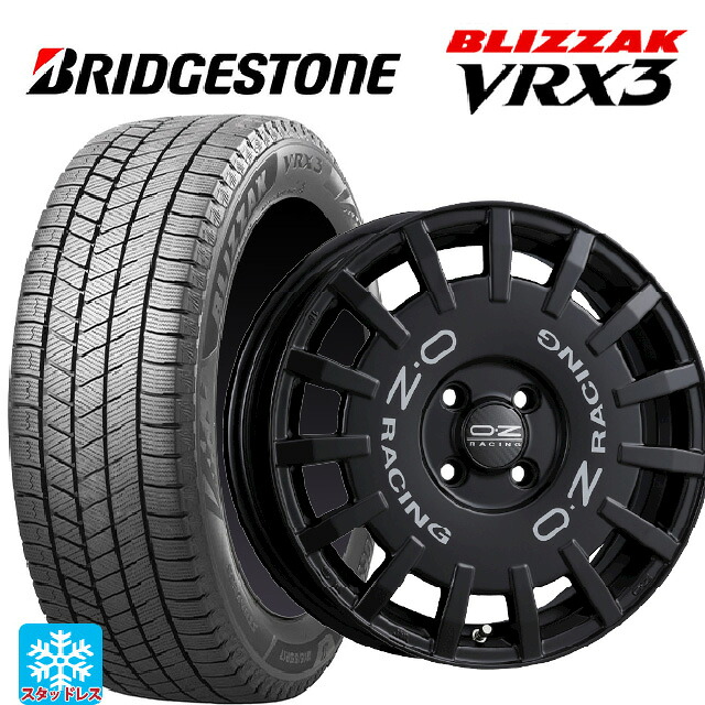 205/65R16 95Q ブリヂストン ブリザック VRX3 正規品 # オーゼット レーシング ラリーレーシング マットブラック 16-6.5J 国産車用 スタッドレスタイヤホイール4本セット