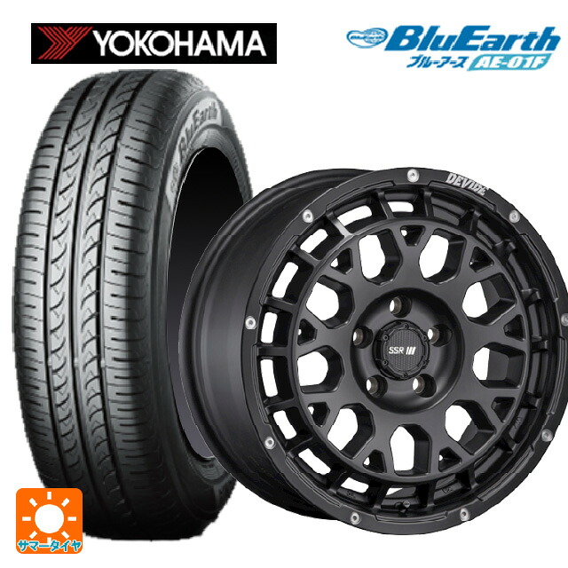 195/60R16 89H ヨコハマ ブルーアース AE01F タナベ SSR ディバイド GM フラットブラック 16-7J 国産車用 サマータイヤホイール4本セット｜タイヤホイール専門店コニシタイヤ