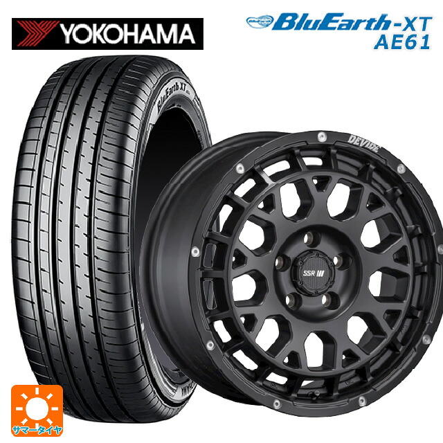 215/60R17 96H ヨコハマ ブルーアースXT AE61 タナベ SSR ディバイド GM フラットブラック 17-7.5J 国産車用 サマータイヤホイール4本セット